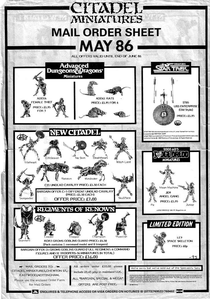 May 1986 Flyer