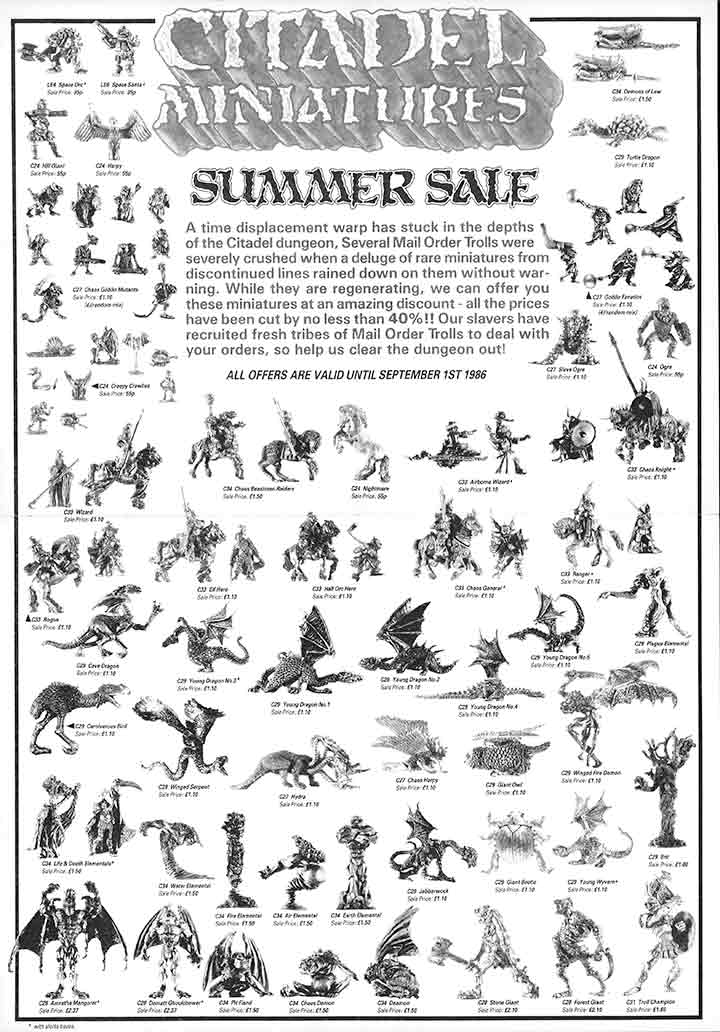 1986 Summer Sale Flyer