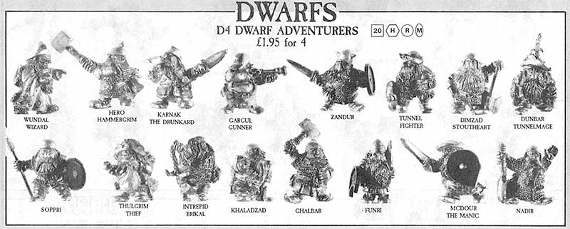 1987 Dwarf Adventurer 0306 28 D4 Prof Gargul Gunner Citadel Warhammer Thunderer