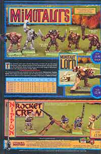 C25 Minotaurs / C34 Minotaur Lord / C22 Nippon Rocket Crew - White Dwarf 96