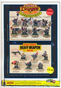 Space Dwarfs: RT302 Command / RT9 Heavy Weapon Crews - White Dwarf 97