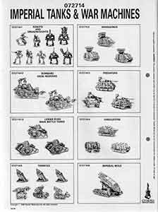 Epic Imperial Tanks & Vehicles