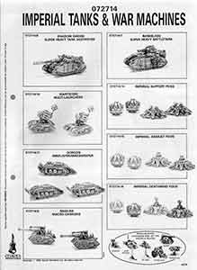 Epic Imperial Tanks & War Machines
