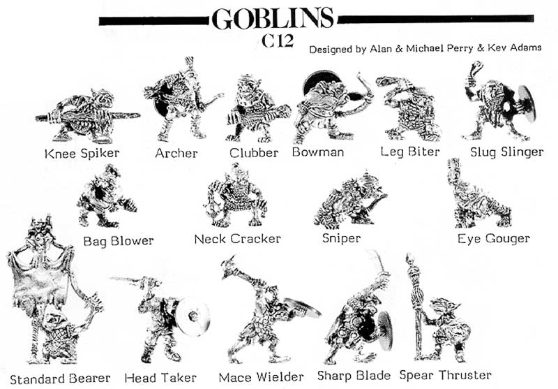 Games Workshop Citadel Warhammer Orcs & Goblins C12 Goblin Snickt 1987 AD&D WFRP