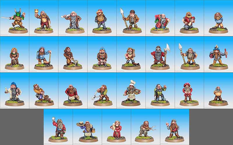Painted Dwarf Villagers