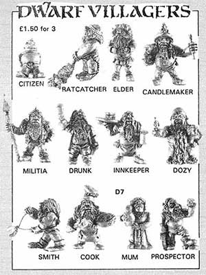 Dwarf Villagers - Sep 86 Flyer