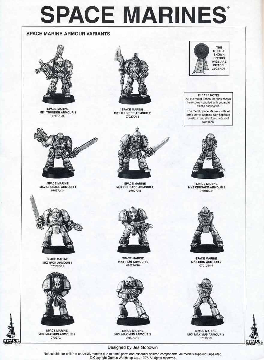 Space Marine Armour Variants