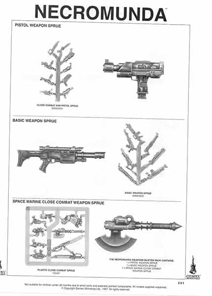 Details about   Classic 40K Necromunda Scavvies Metal Weapons Guns 4 Sprue Model Parts 