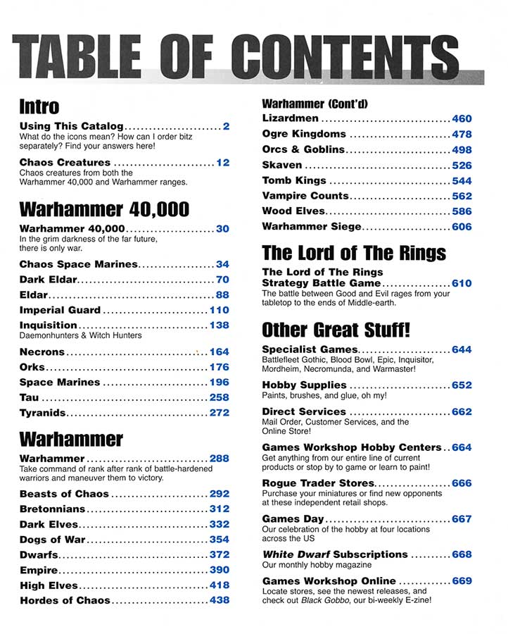 Table of Contents