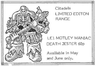 LE1 Motley Maniac the Death Jester - May 1985 Flyer