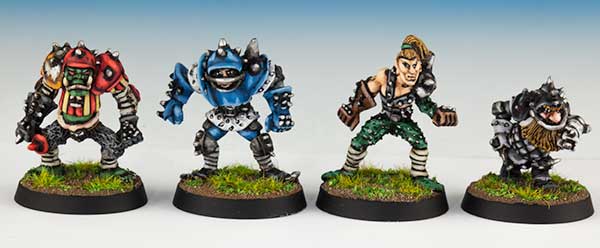 The LE18 Blood Bowl Players - Orc, Human, Elf, Dwarf