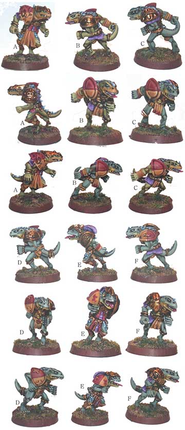 US Lizardman Blood Bowl Team Sauruses