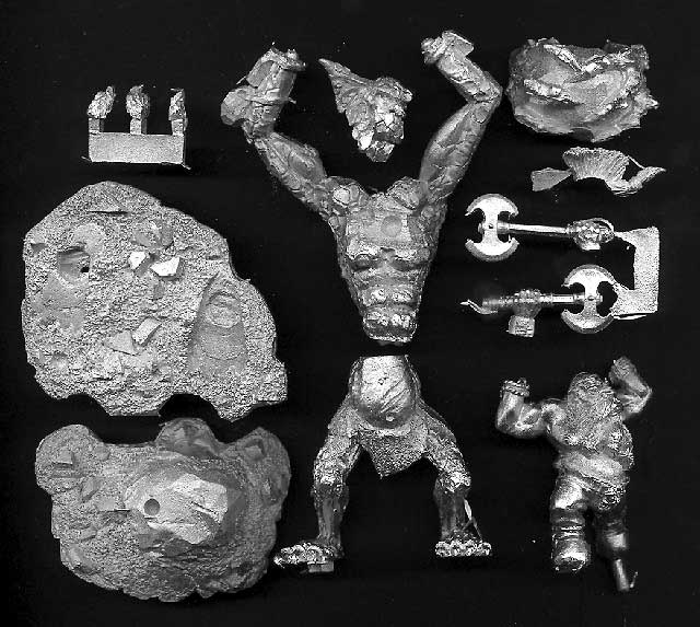 54mm Troll vs Dwarf Troll Slayer parts