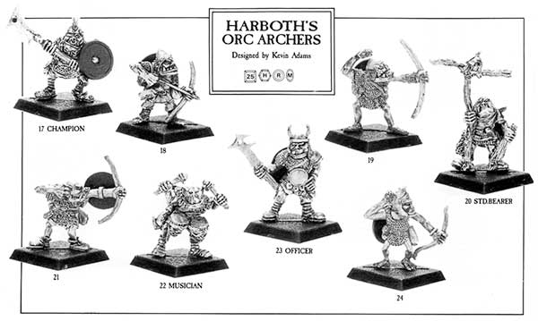 RRD4 Harboth's Orc Archers - 1988 Catalogue