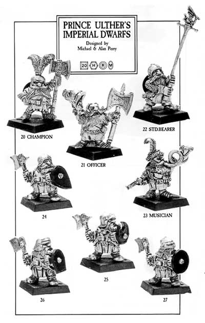 RRD6 Prince Ulther's Imperial Dwarfs - 1988 Catalogue
