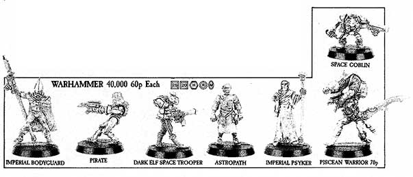 1st Warhammer 40,000 (Rogue Trader) releases - RT1 Flyer (Feb 88)