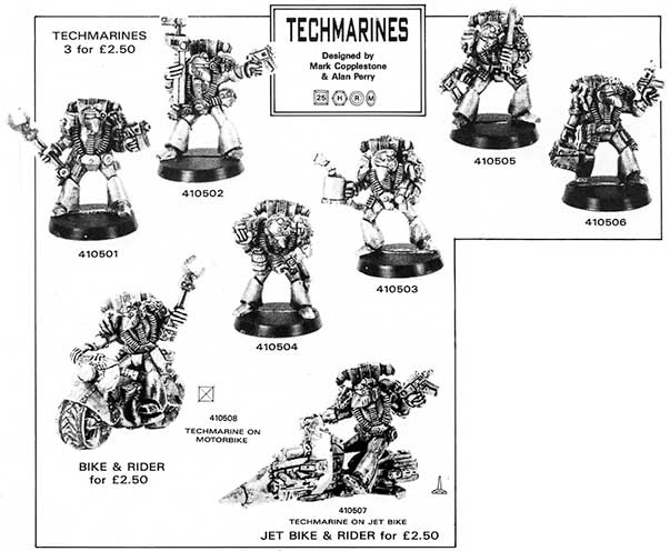 4105 Techmarines - Loose 1988 Flyer