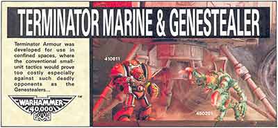 4106 Terminator Marine & 4502 Genestealer - WD110 (Feb 89)