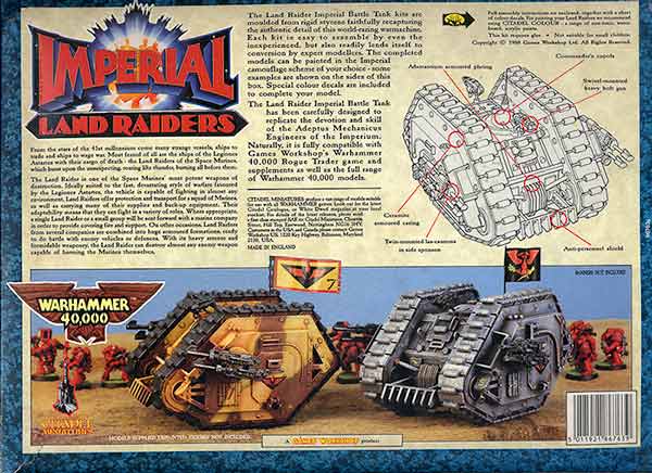 RTB5 Imperial Land Raiders - Box Back