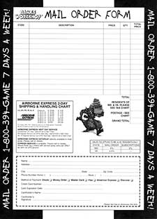 Mail Order form