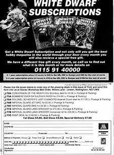 White Dwarf Subscriptions