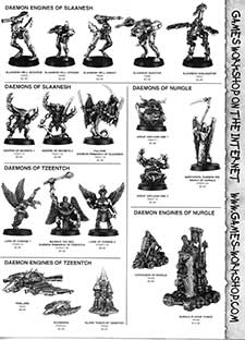 Epic 40,000 - Daemons - Slaanesh / Nurgle / Tzeentch