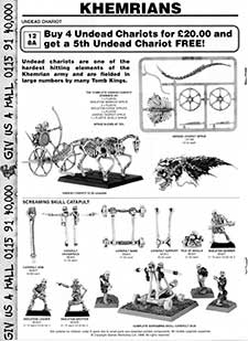 Khemrians - Undead Chariots / Screaming Skull Catapult