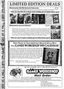 Warhammer 40,000 Artwork / Warhammer Ancient Battles / 1999 Calendar