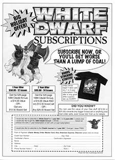 White Dwarf Subscriptions