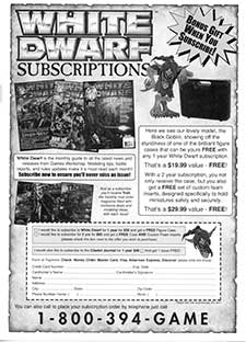 White Dwarf Subscriptions