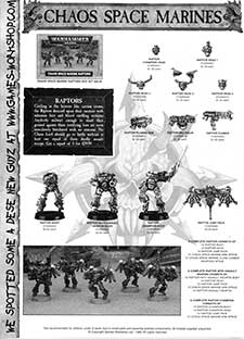 Chaos - Space Marine Raptors