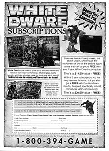 White Dwarf Subscription