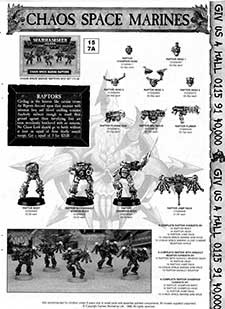 Chaos - Space Marine Raptors